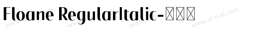 Floane RegularItalic字体转换
